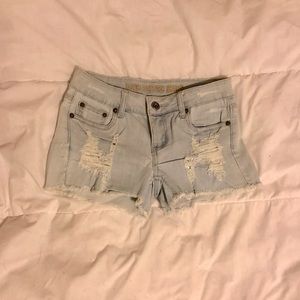 Love Culture Distressed Jean Shorts